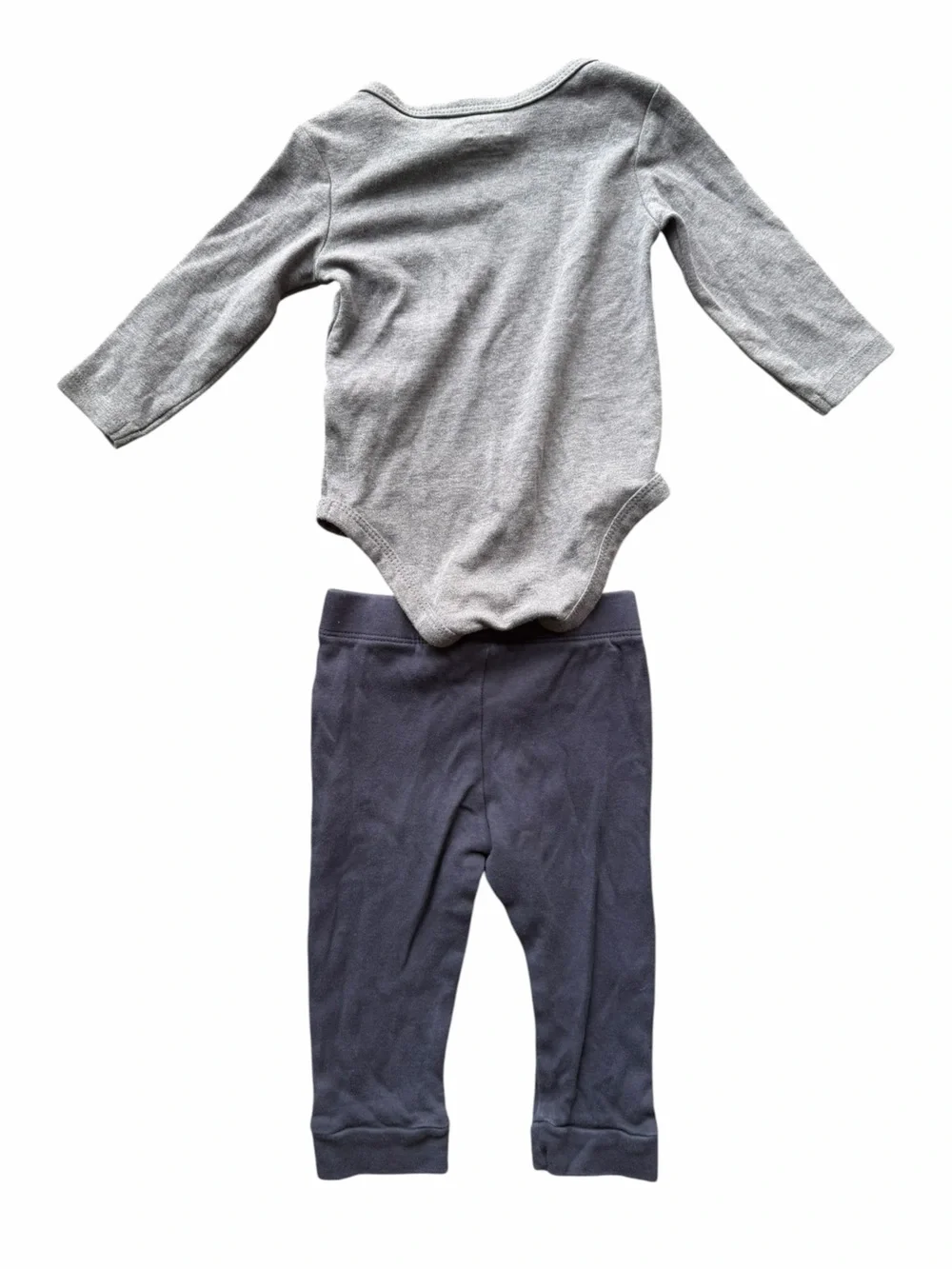 Puma Grey Long-Sleeve Bodysuit with Navy Pants - Picture 2 of 2